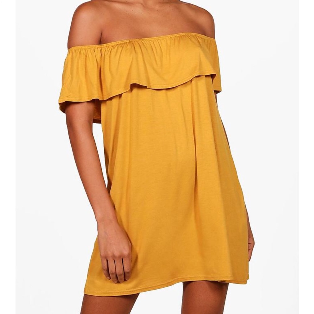 NWT Jersey Off the shoulder Swing Dress